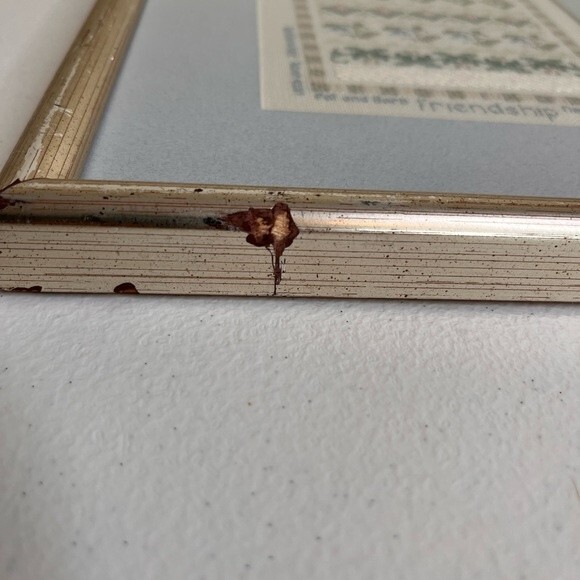 Vintage 1990s Framed Friendship Cross Stitch Thornebrook Gallery 9 X 10.5 Inches - Picture 7 of 12